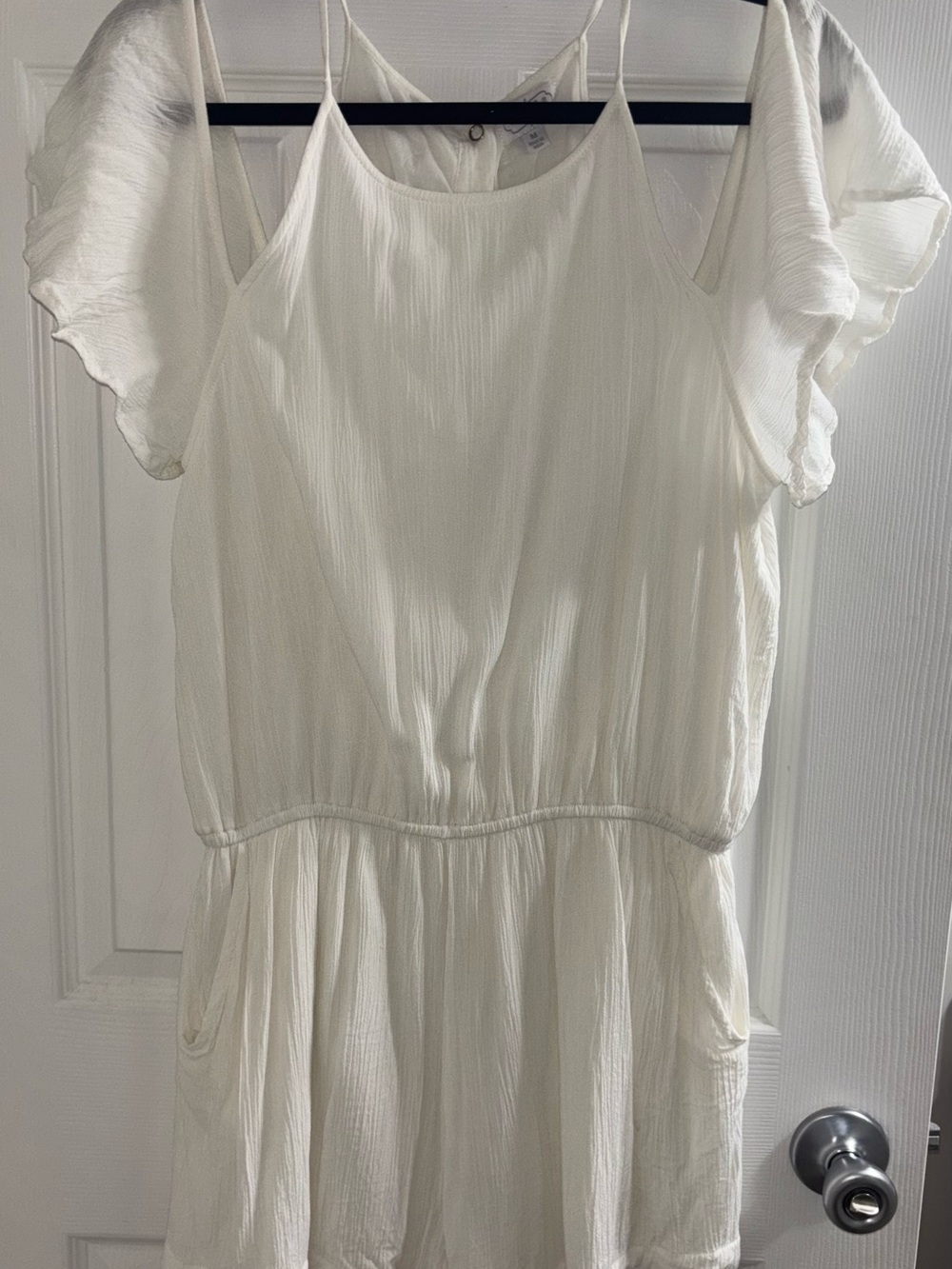 Mud Pie White Off the Shoulder Romper